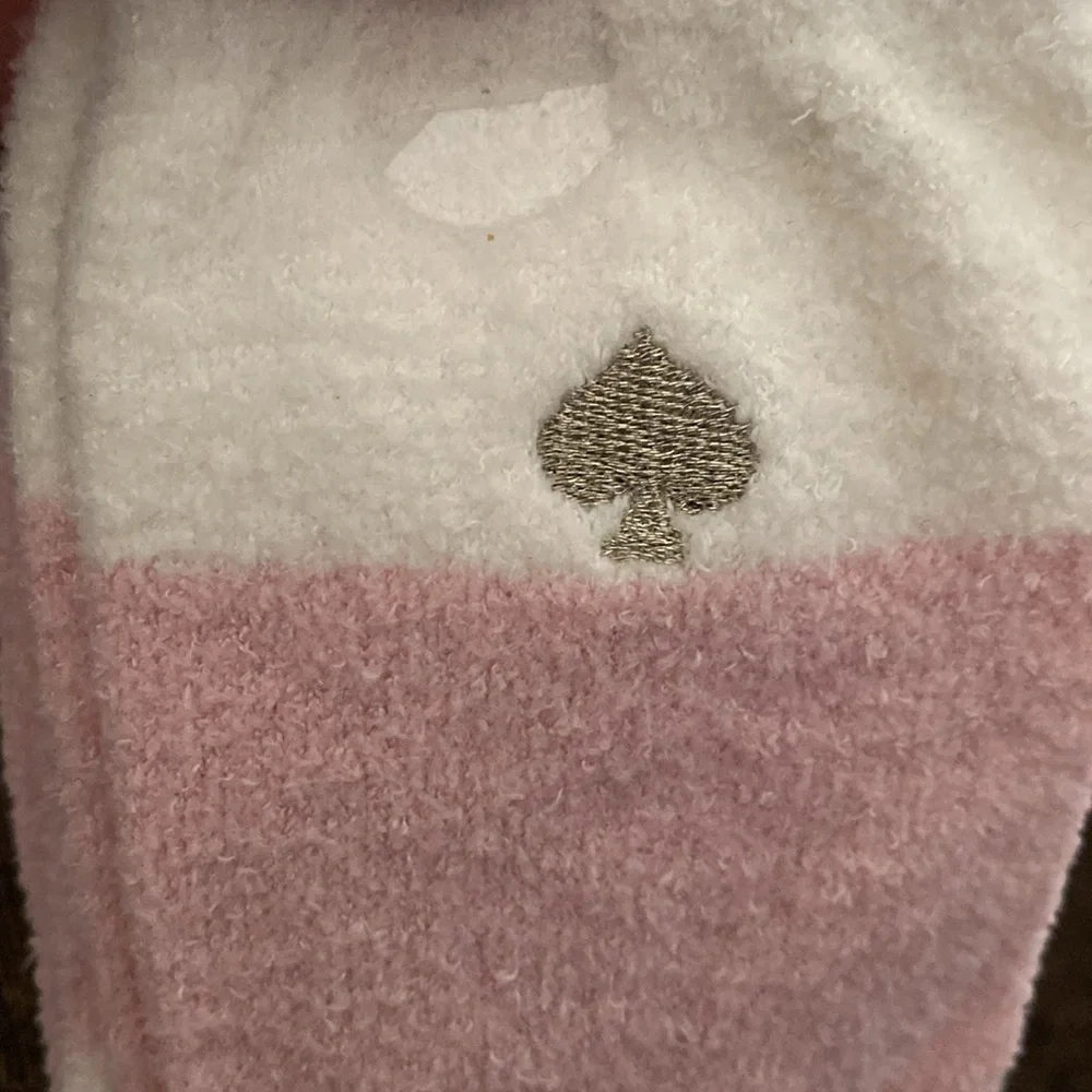 Kate Spade 2 Pair‎ Home Socks 43KK474067TA-Pink Crew Shoe Size 4-10